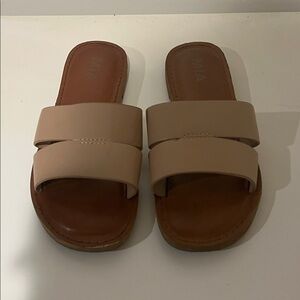 MIA Women's Beige Slide Sandals